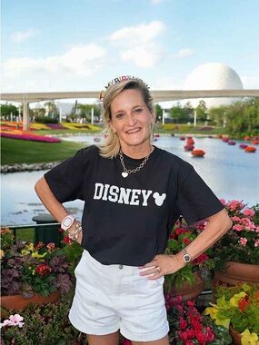 Disney® Black Graphic Mickey Head Comfort Colors  Tee medium custom